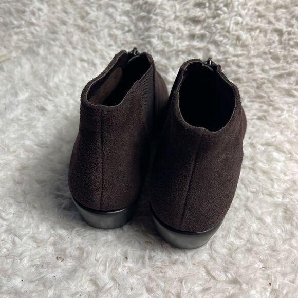 Aerosoles StichnTurn leather suede Brown ankle boots front zipper size 11 - Picture 3 of 10